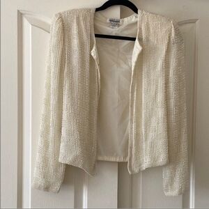 Mark & John Cream Beaded Jacket